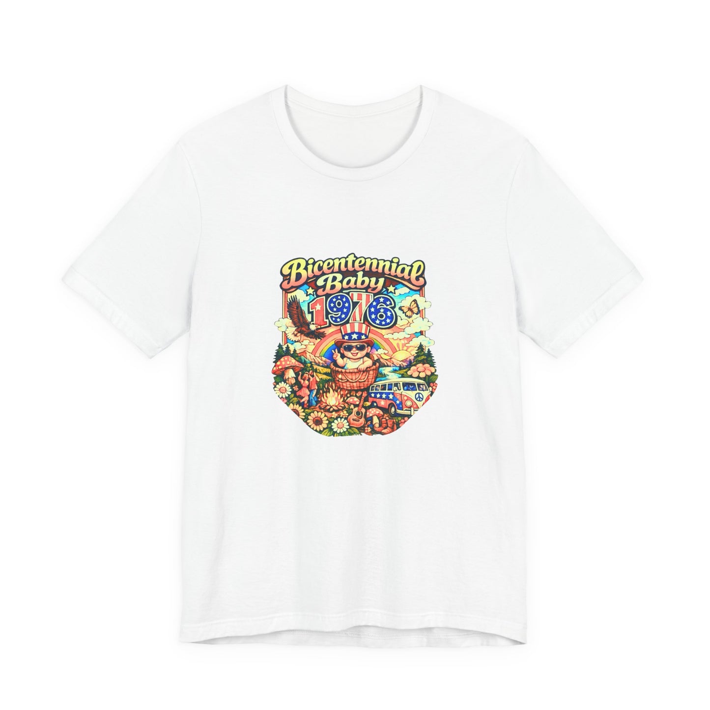 Unisex Jersey Short Sleeve Tee- Bicentennial Birthday Design