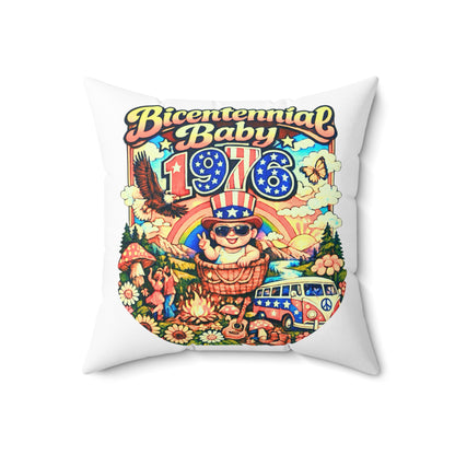 Square Pillow- Bicentennial Birthday Design