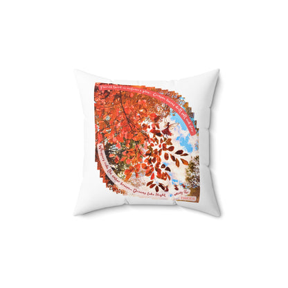 Square Pillow- Autumn Fairies and Leaves Design