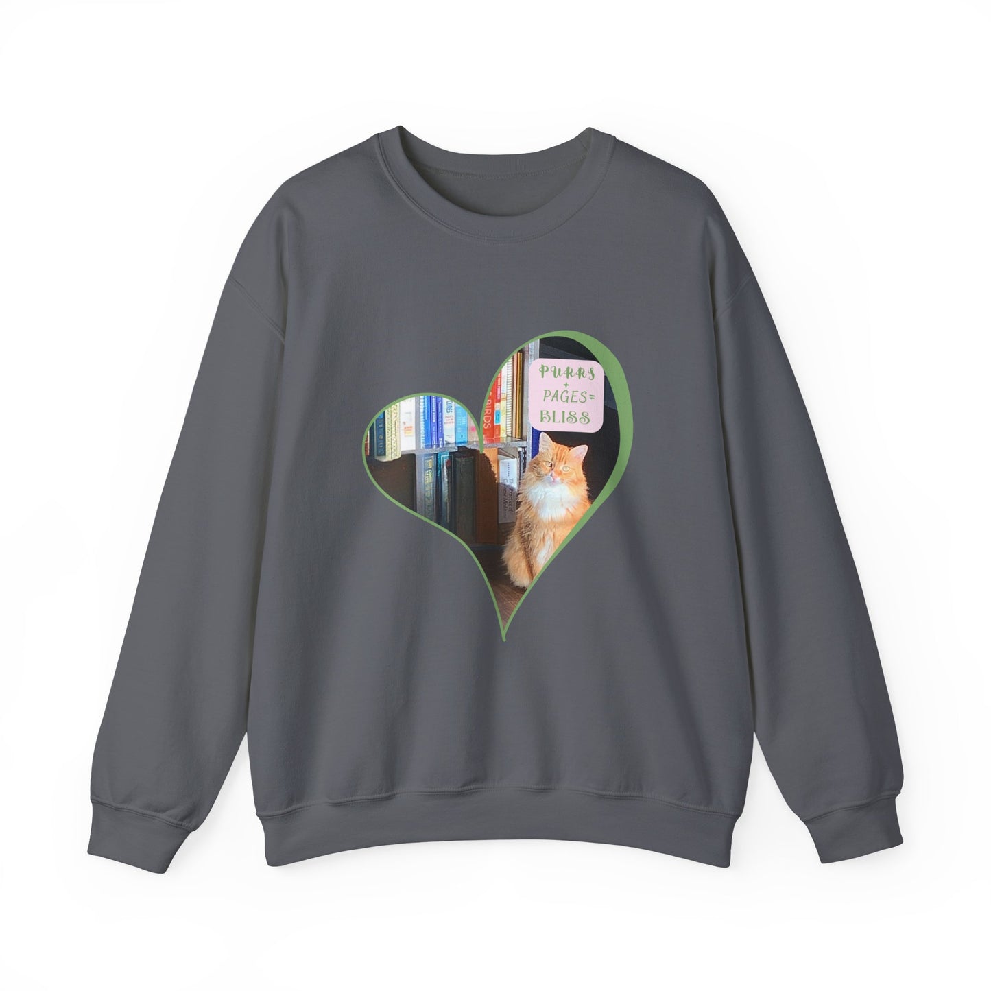 Cat And Book Lover Crewneck Sweatshirt