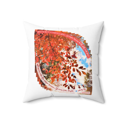 Square Pillow- Autumn Fairies and Leaves Design
