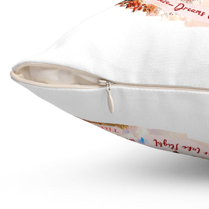 Square Pillow- Autumn Fairies and Leaves Design