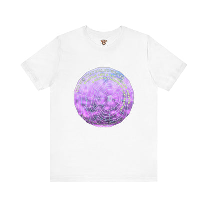 Nature Theme Unisex T-Shirt - Glistening Web With Poetry