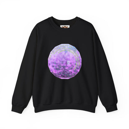 Nature Theme Unisex Crewneck Sweatshirt- Glistening Web With Poetry