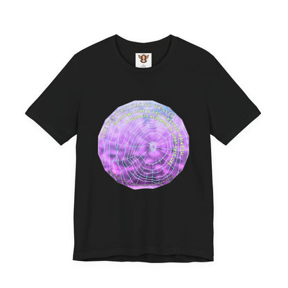 Nature Theme Unisex T-Shirt - Glistening Web With Poetry