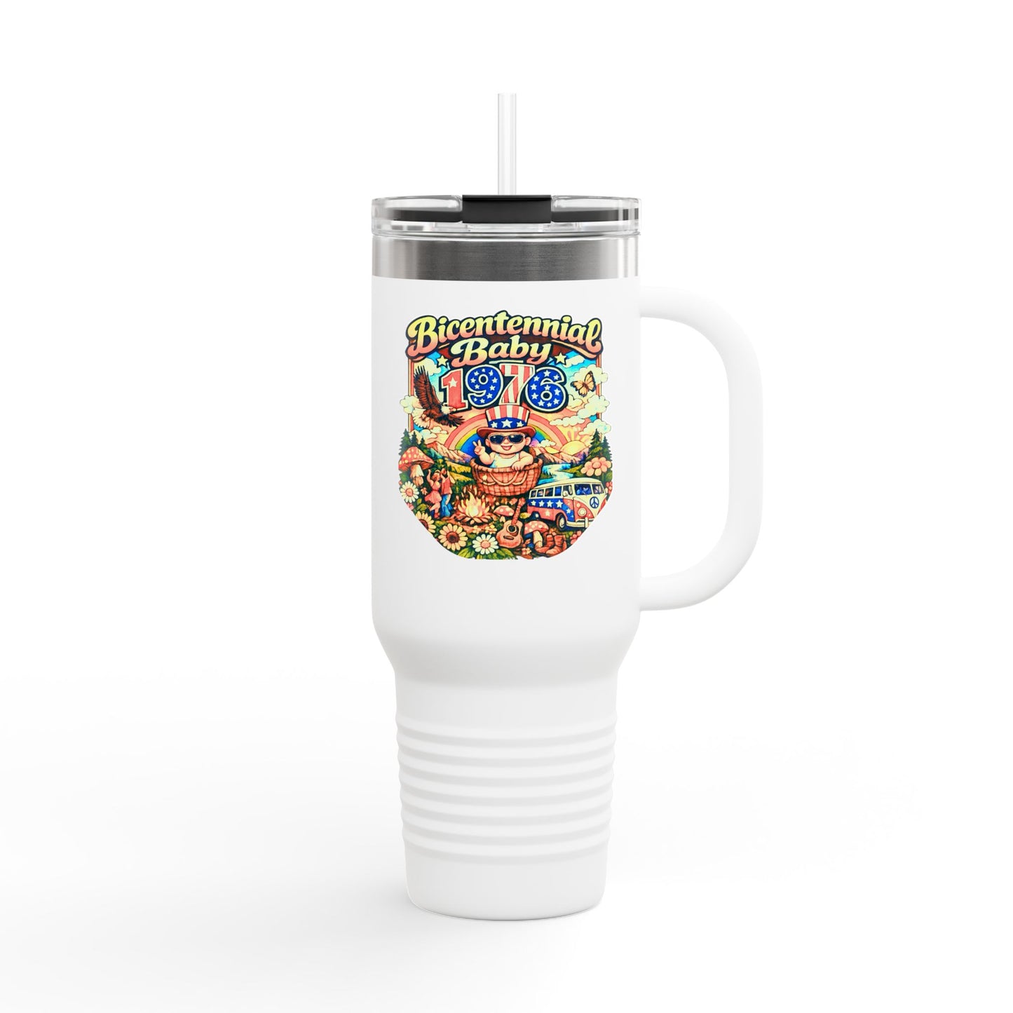 Insulated Travel Mug- Bicentennial Birthday Design