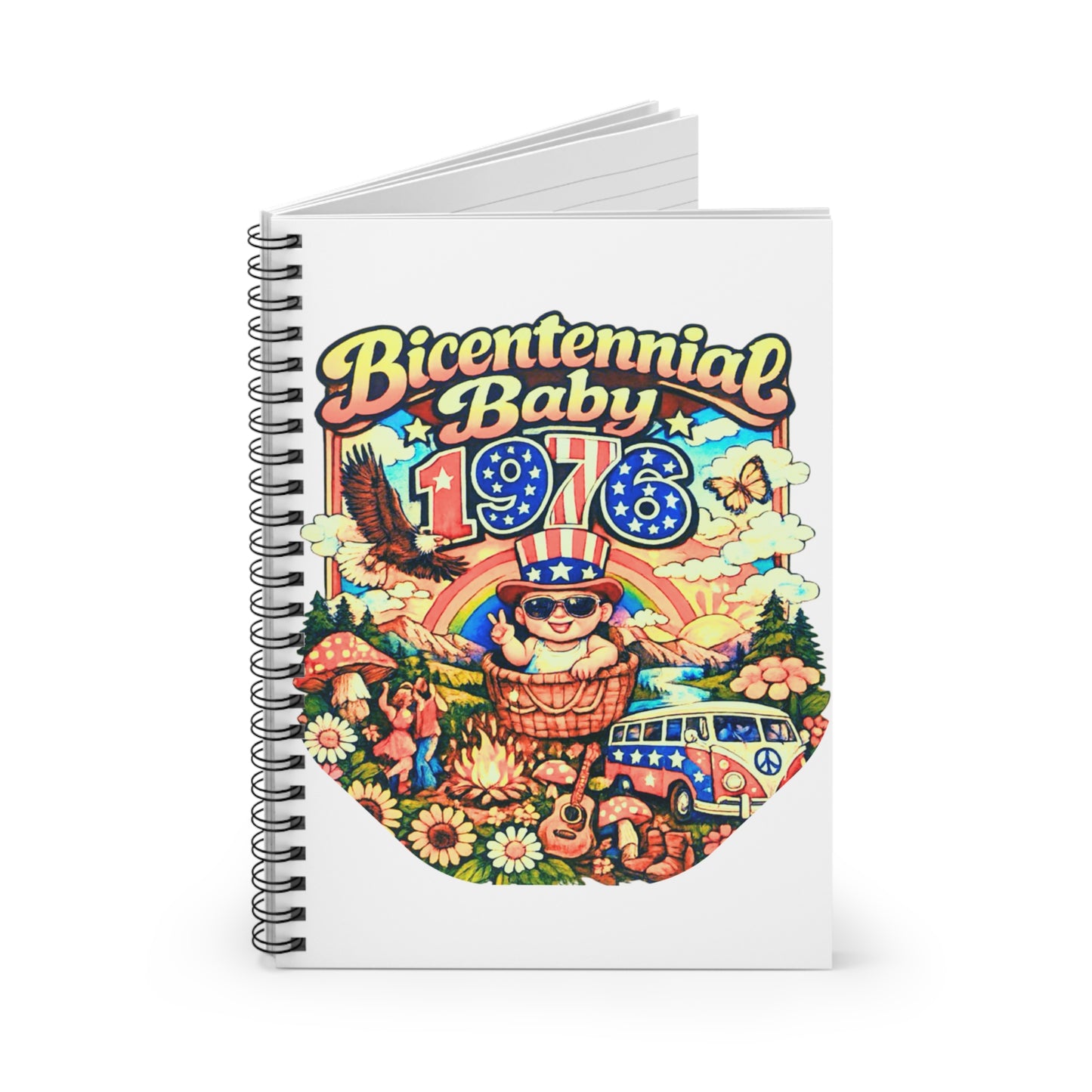 Spiral Notebook - Bicentennial Birthday Design