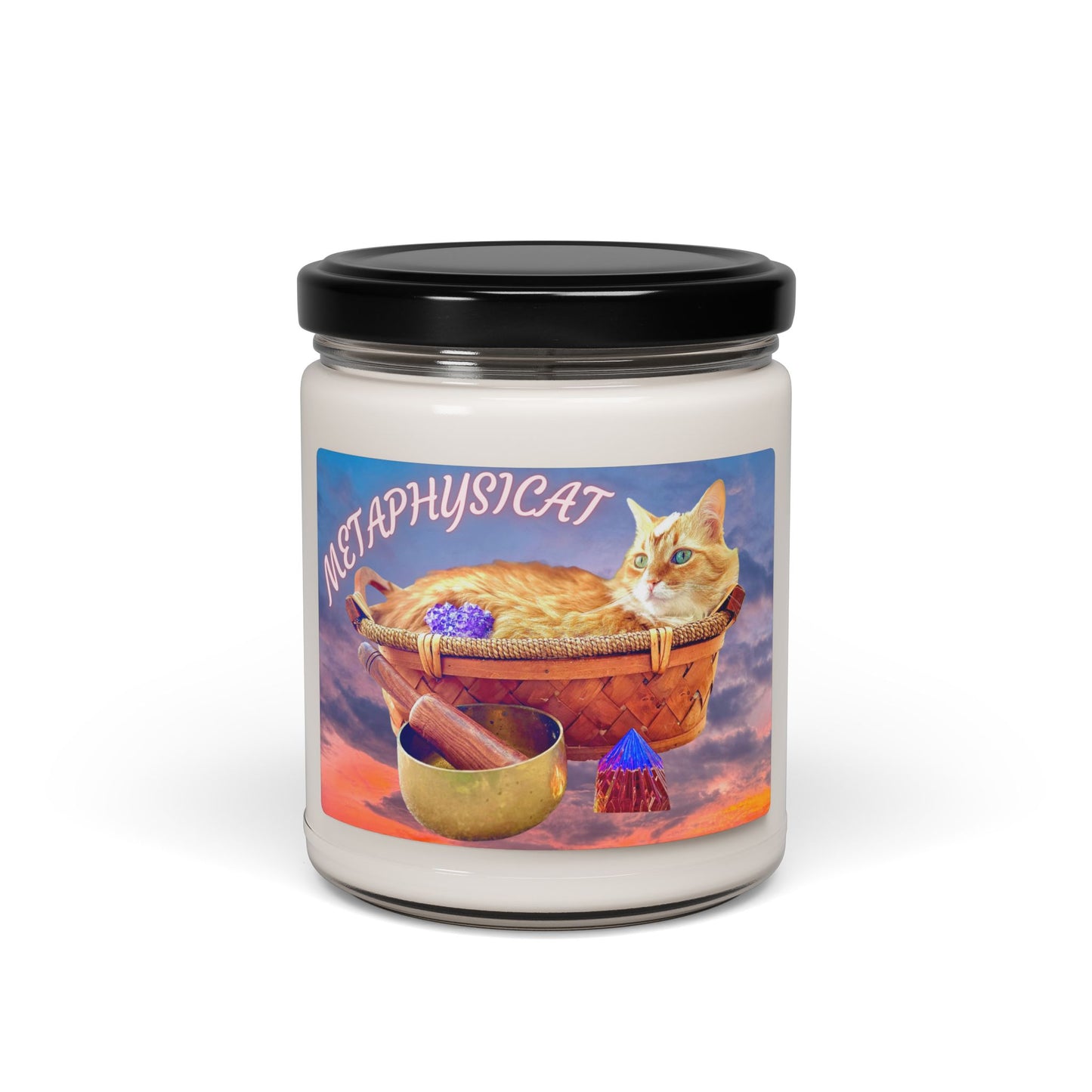 Scented Soy Candle, 9oz- Metaphysical and Whimsical Design For Cat Lovers