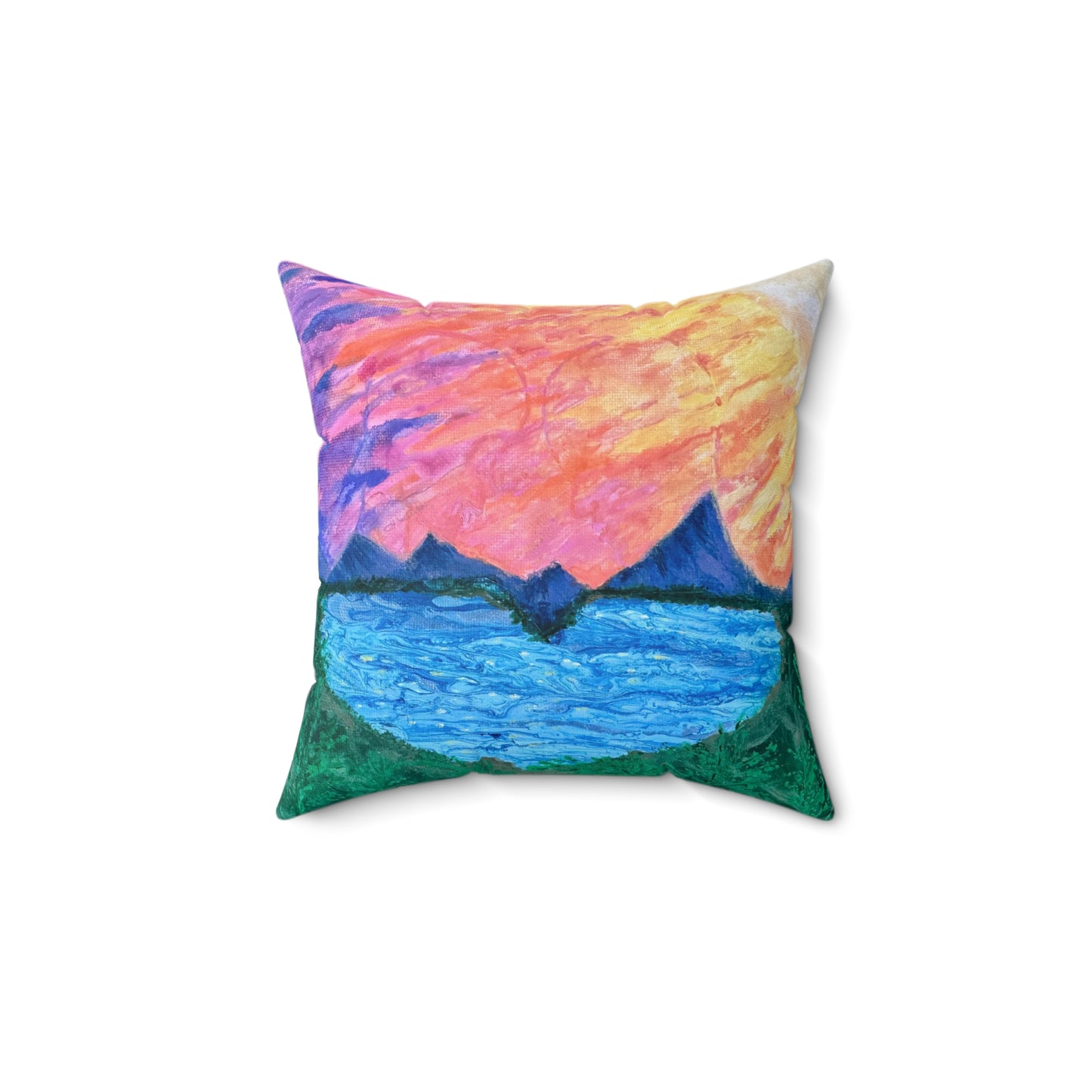 Lovers Mountain Sunrise Pillow