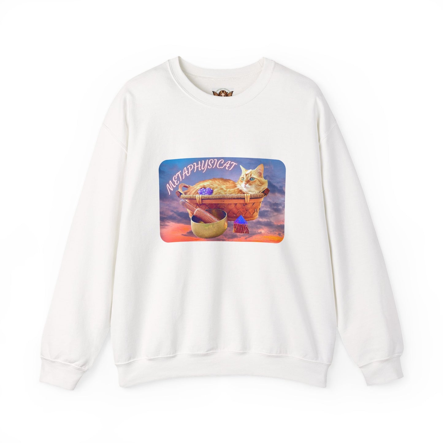 Crewneck Sweatshirt- Metaphysical and Whimsical Design For Cat Lovers