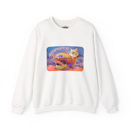Crewneck Sweatshirt- Metaphysical and Whimsical Design For Cat Lovers