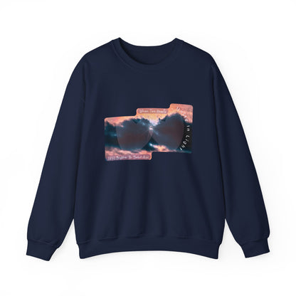 Unisex Crewneck Sweatshirt- Inspirational Stormy Sky And Sun Design