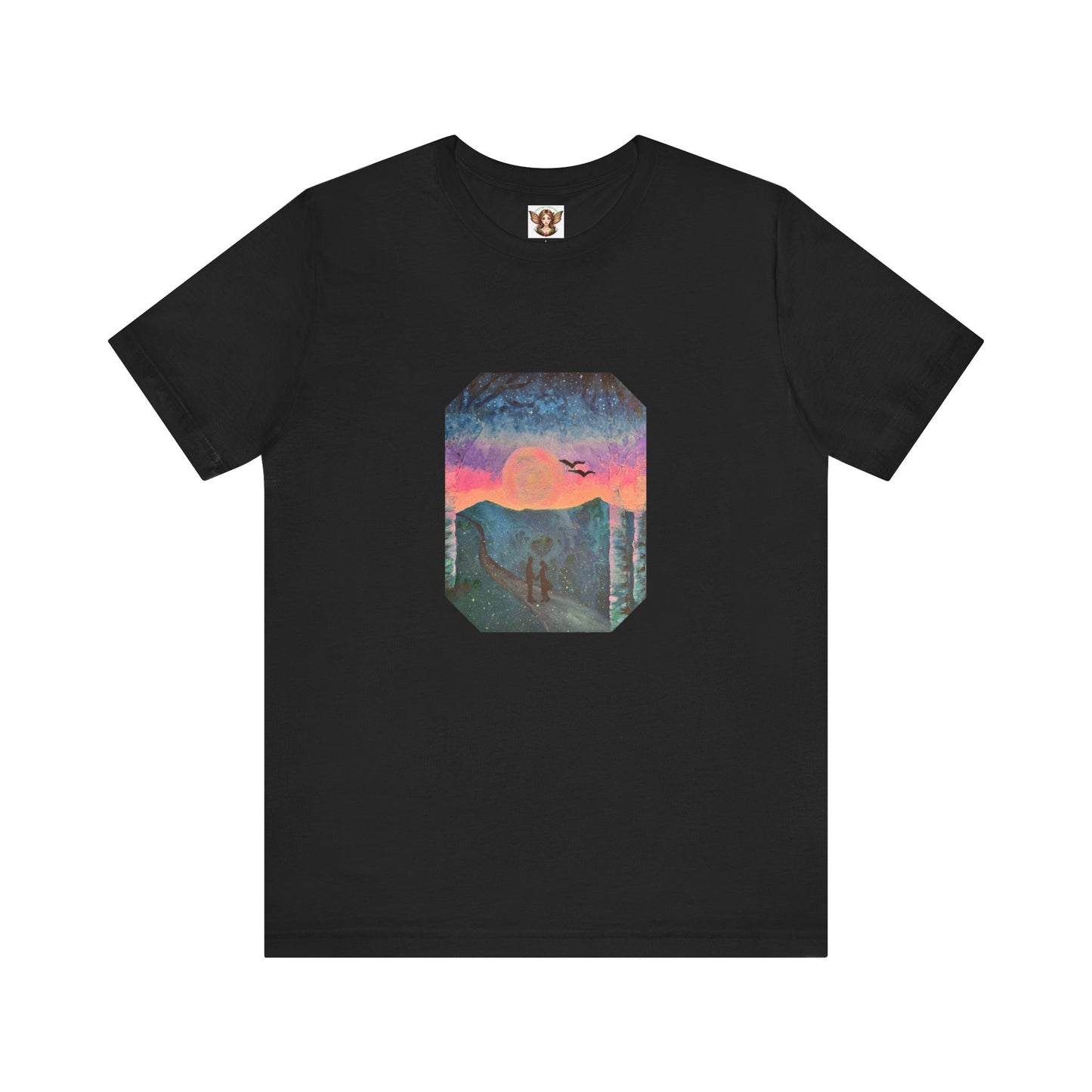 Enchanting Couple On Moonlit Path -Tee Shirt