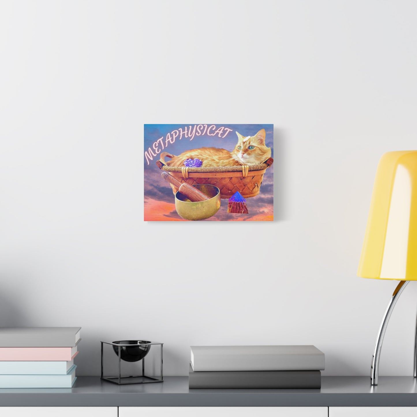Canvas Wall Art- Metaphysical and Whimsical Design For Cat Lovers