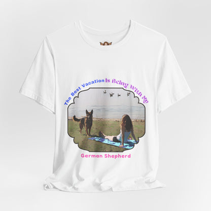 German Shepherd Lover Beach Theme - Short Sleeve Tee