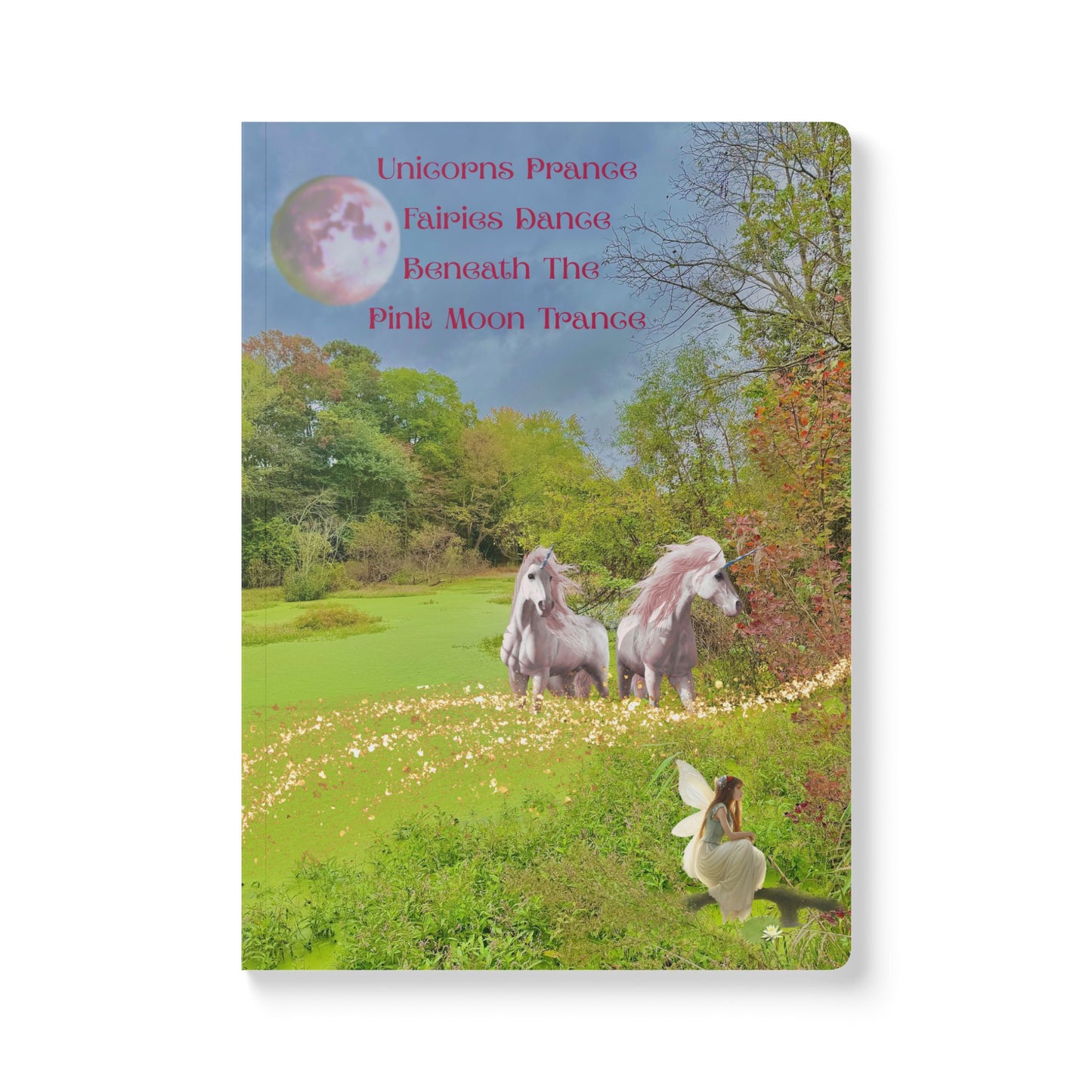 Journal-Whimsical Unicorn and Fairy Autumn Vibe Nature Scene