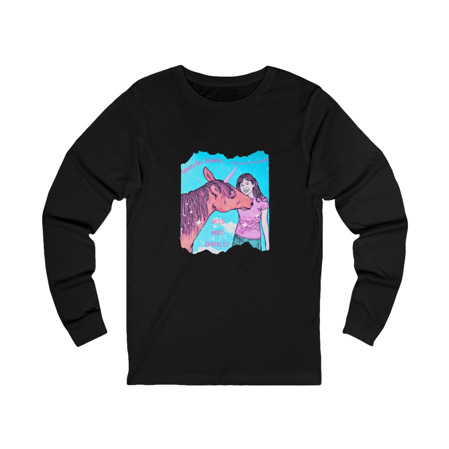 Whimsical Unicorn Kisses Long Sleeve Tee