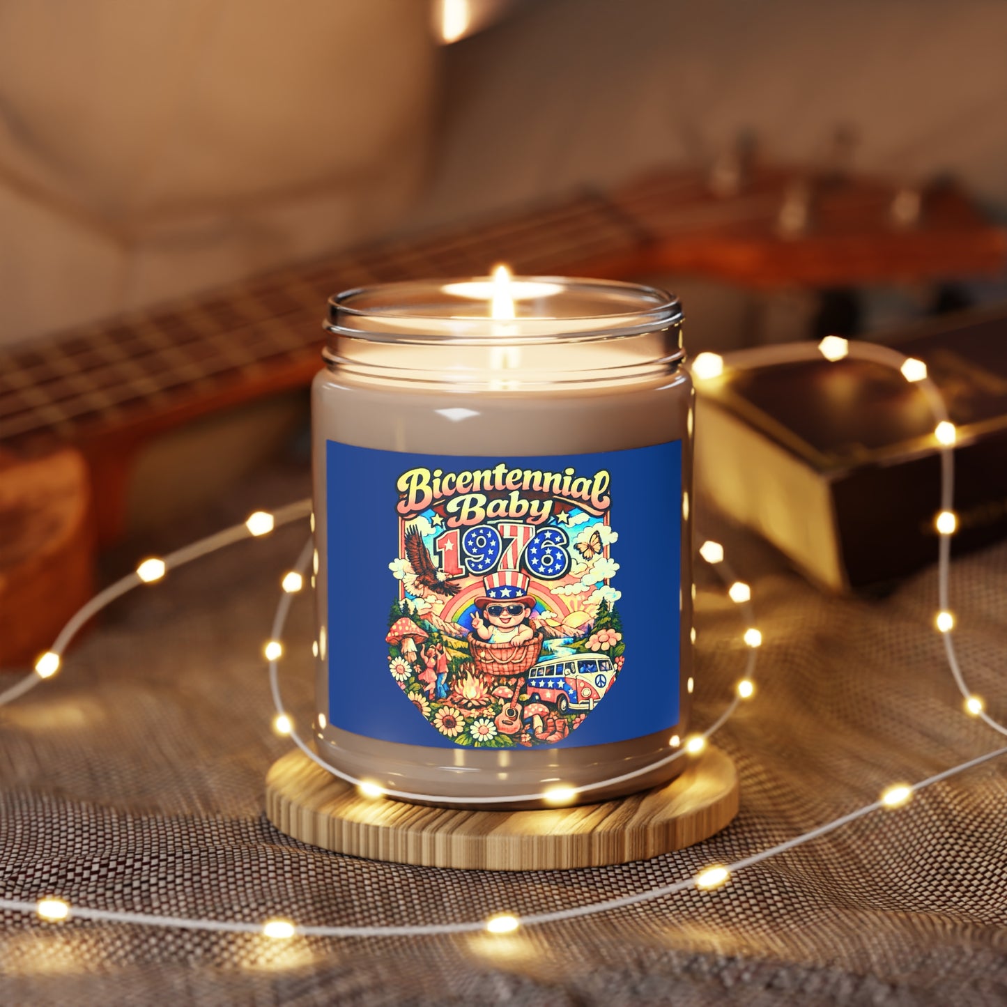 Soy Candle, 9oz- Bicentennial Birthday Design