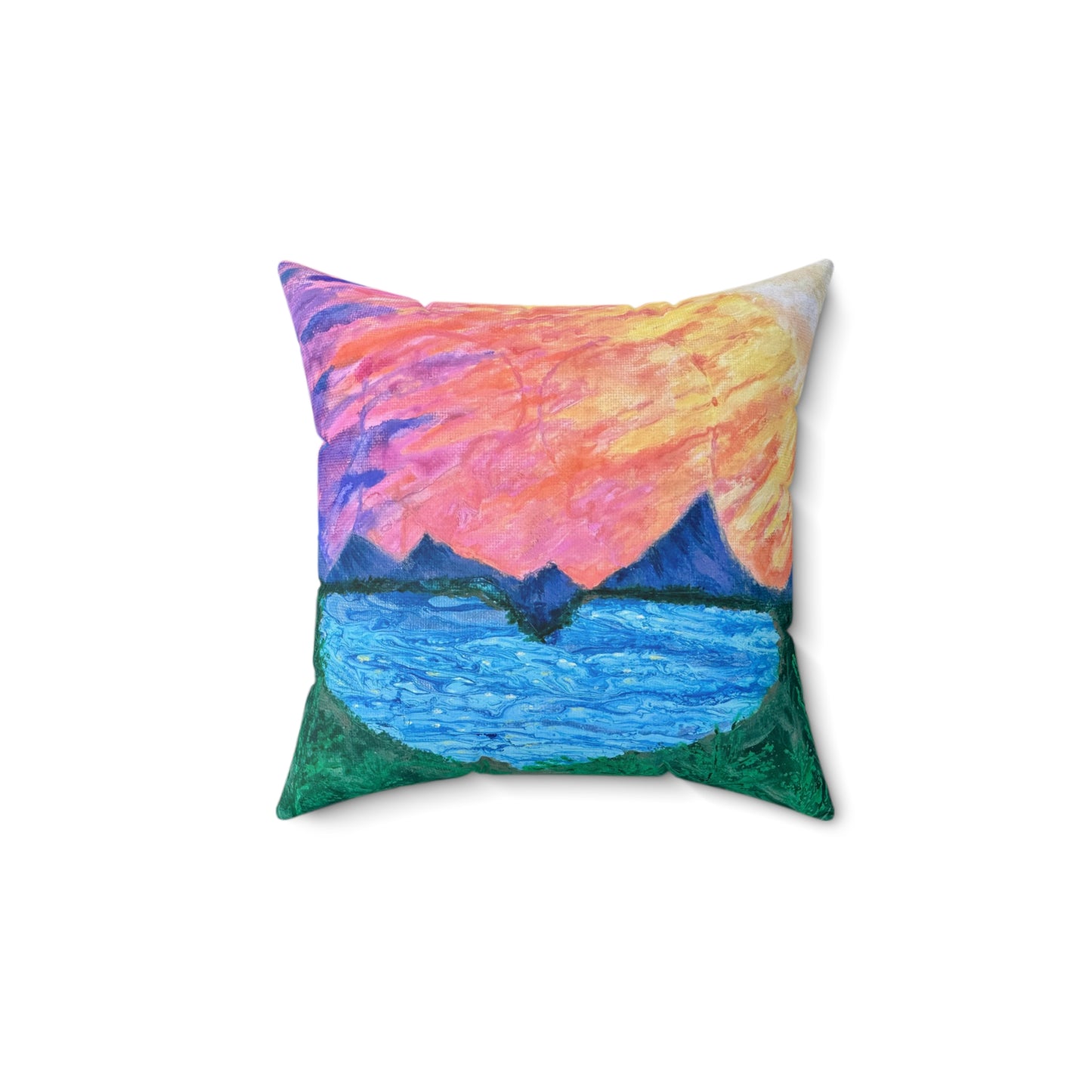 Lovers Mountain Sunrise Pillow