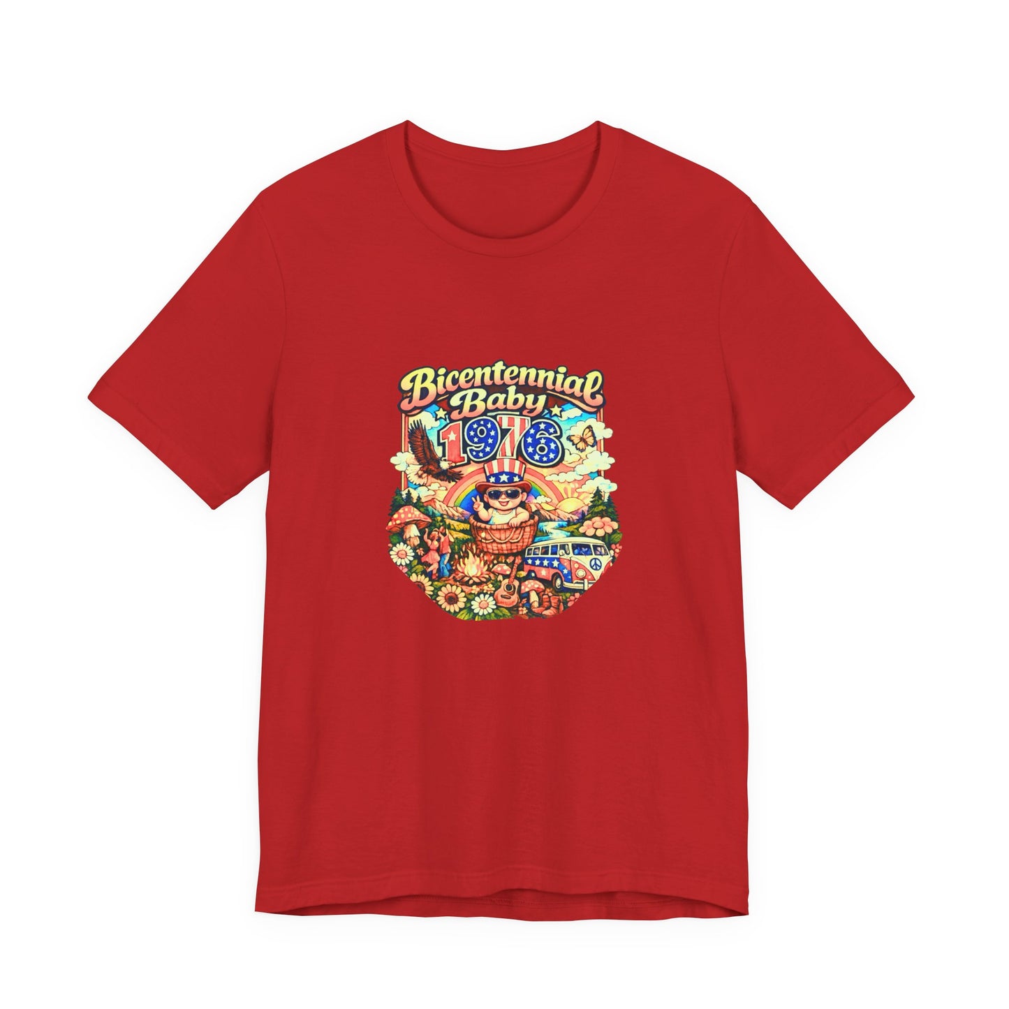 Unisex Jersey Short Sleeve Tee- Bicentennial Birthday Design