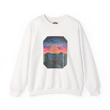 Lovers On Moonlit Path - Crewneck Sweatshirt