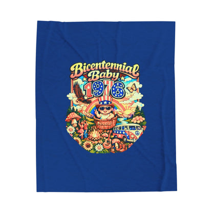 Velveteen Plush Blanket — Bicentennial Birthday Design