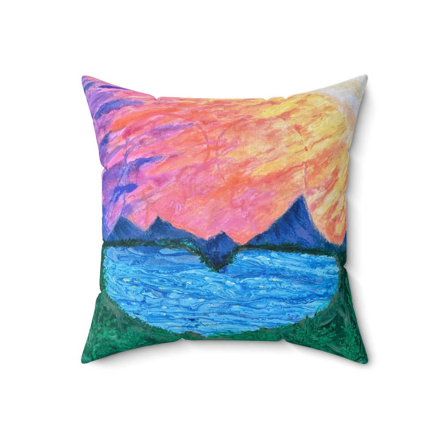 Lovers Mountain Sunrise Pillow