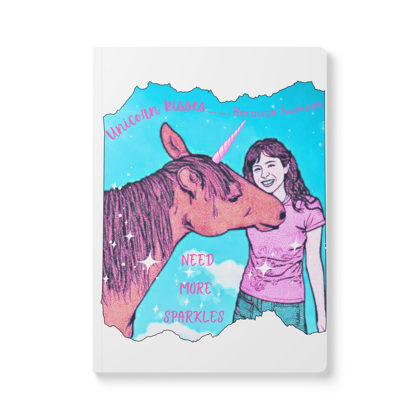 Whimsical Unicorn Kisses-Softcover Journal