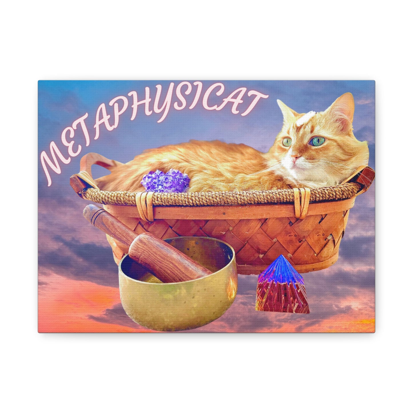 Canvas Wall Art- Metaphysical and Whimsical Design For Cat Lovers