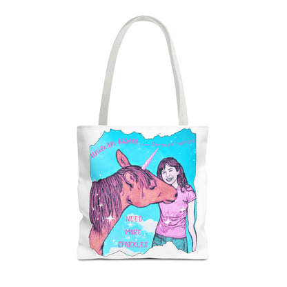 Fantasy Tote Bag with 'Unicorn Kisses' Design