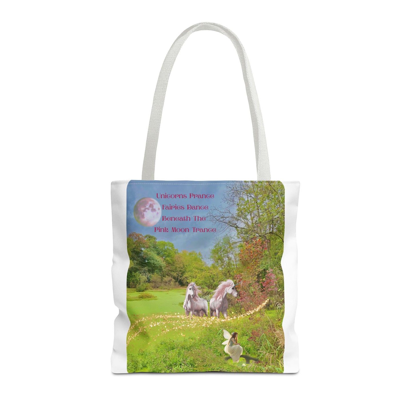 Tote Bag - Whimsical Unicorns And Fairy Autumn Nature Scene