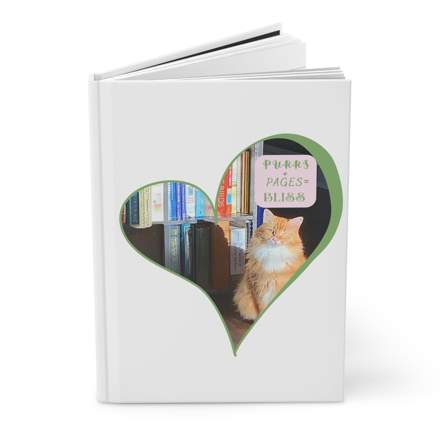 Cat Lover Hardcover Journal — “Purrs and Pages = Bliss”