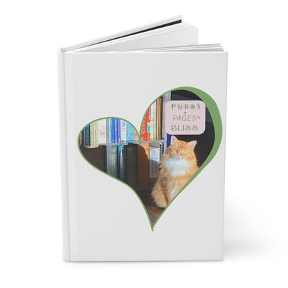 Cat Lover Hardcover Journal — “Purrs and Pages = Bliss”