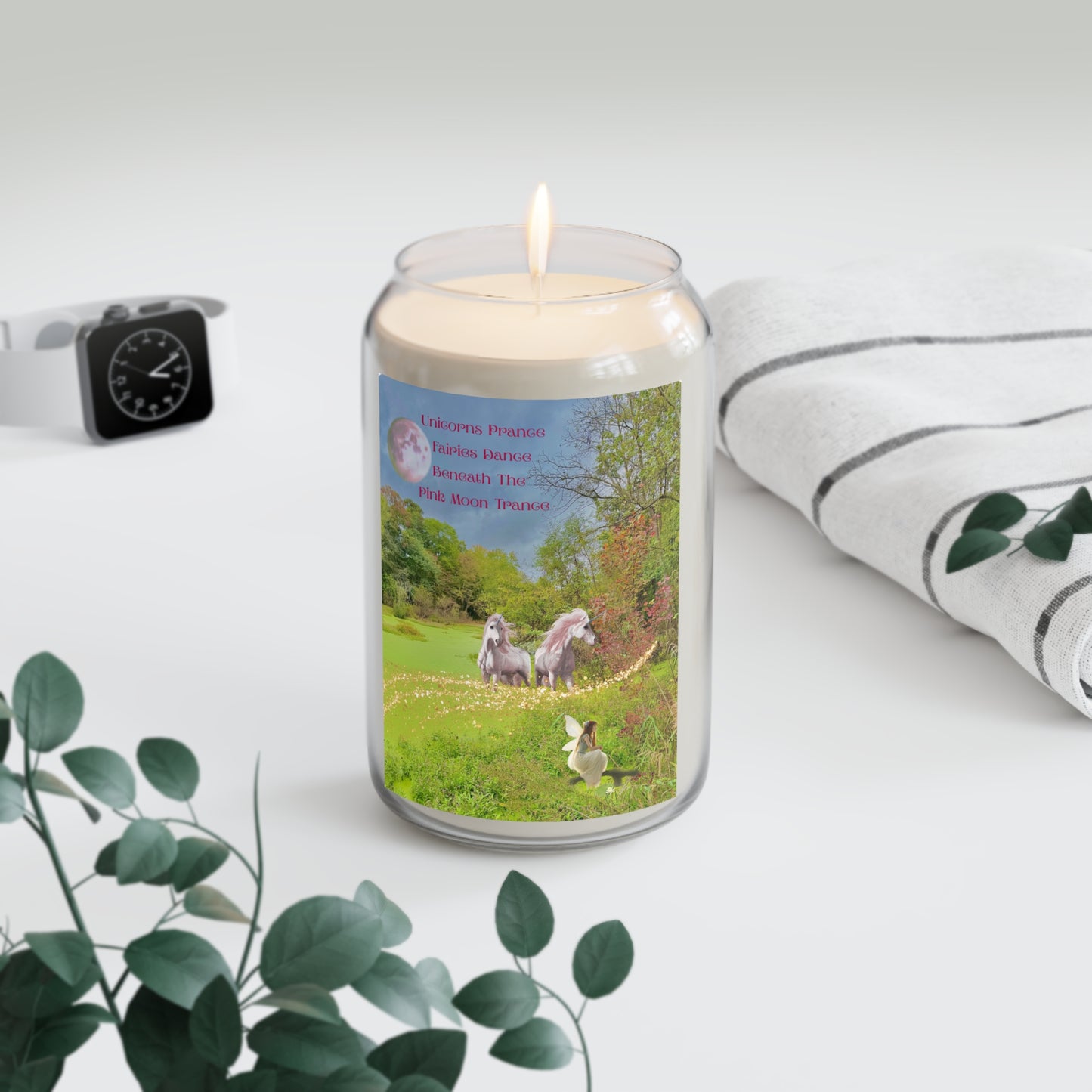 Scented Soy Candles-Whimsical Unicorn and Fairy Autumn Vibe Nature Scene
