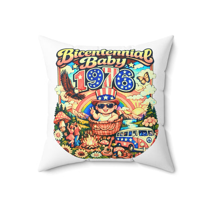 Square Pillow- Bicentennial Birthday Design