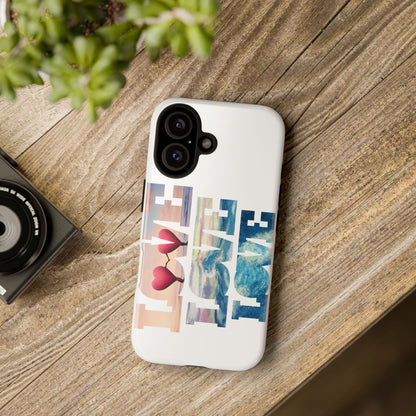 Phone Case - Beachy and Romantic Hearts Design for Those Who Love Love