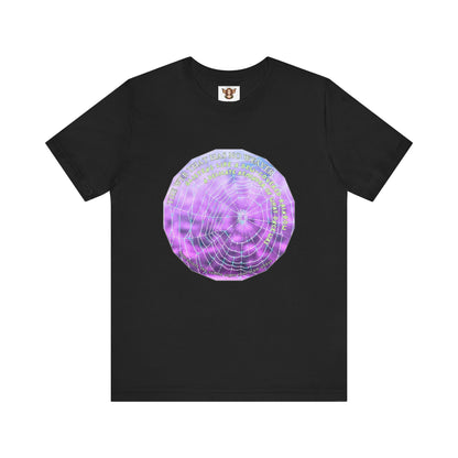 Nature Theme Unisex T-Shirt - Glistening Web With Poetry