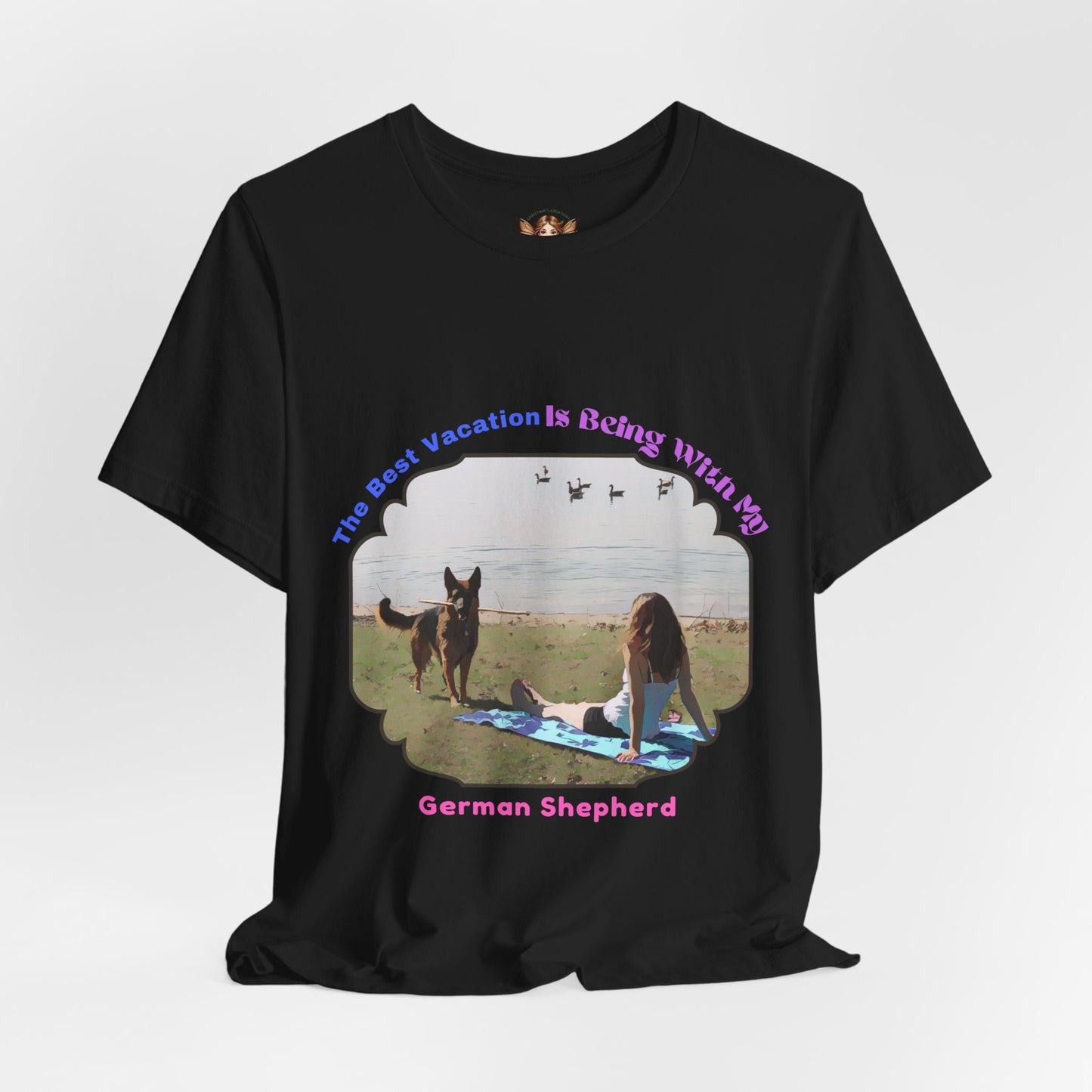 German Shepherd Lover Beach Theme - Short Sleeve Tee