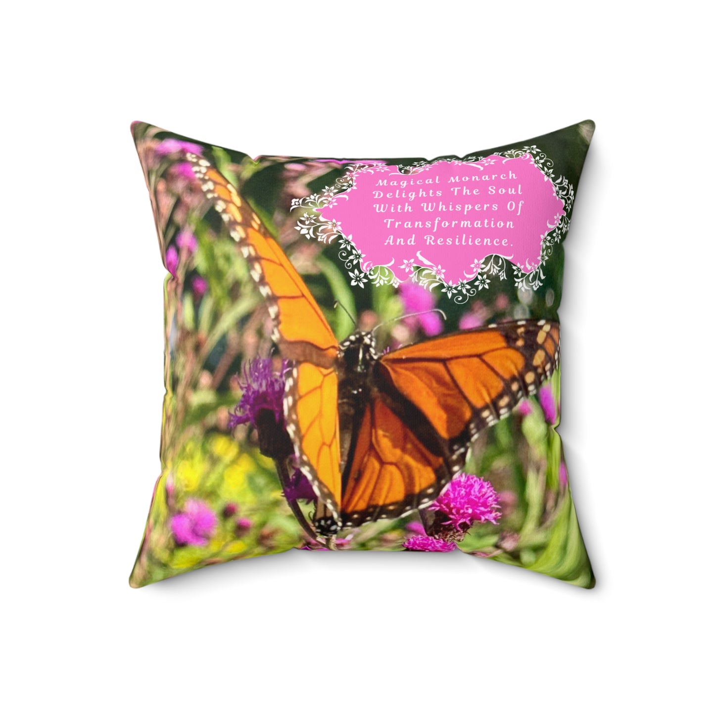 Pillow- Monarch Butterfly Symbolizing Transformation