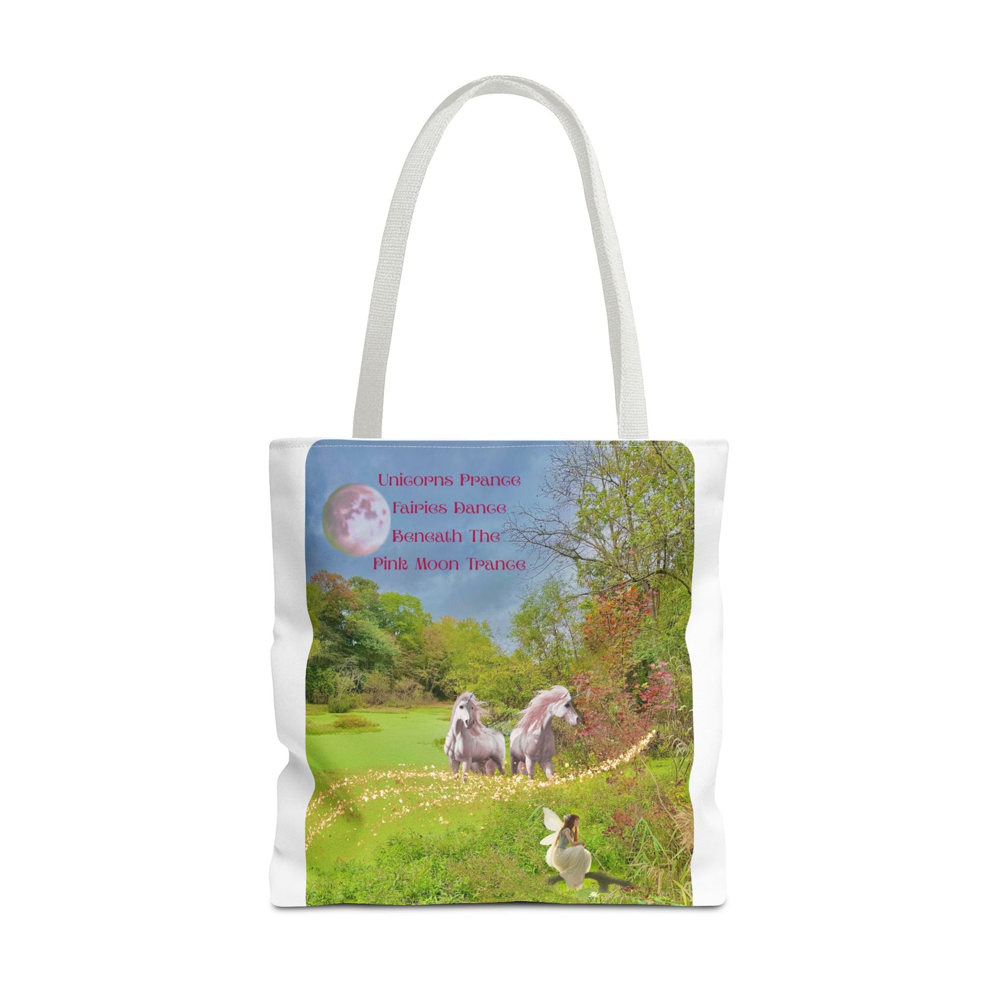 Tote Bag - Whimsical Unicorns And Fairy Autumn Nature Scene