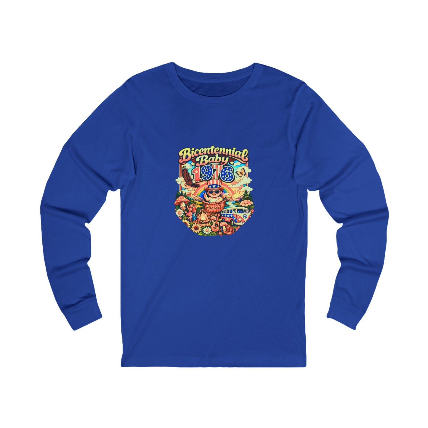 Unisex Jersey Long Sleeve Tee- Bicentennial Birthday Design