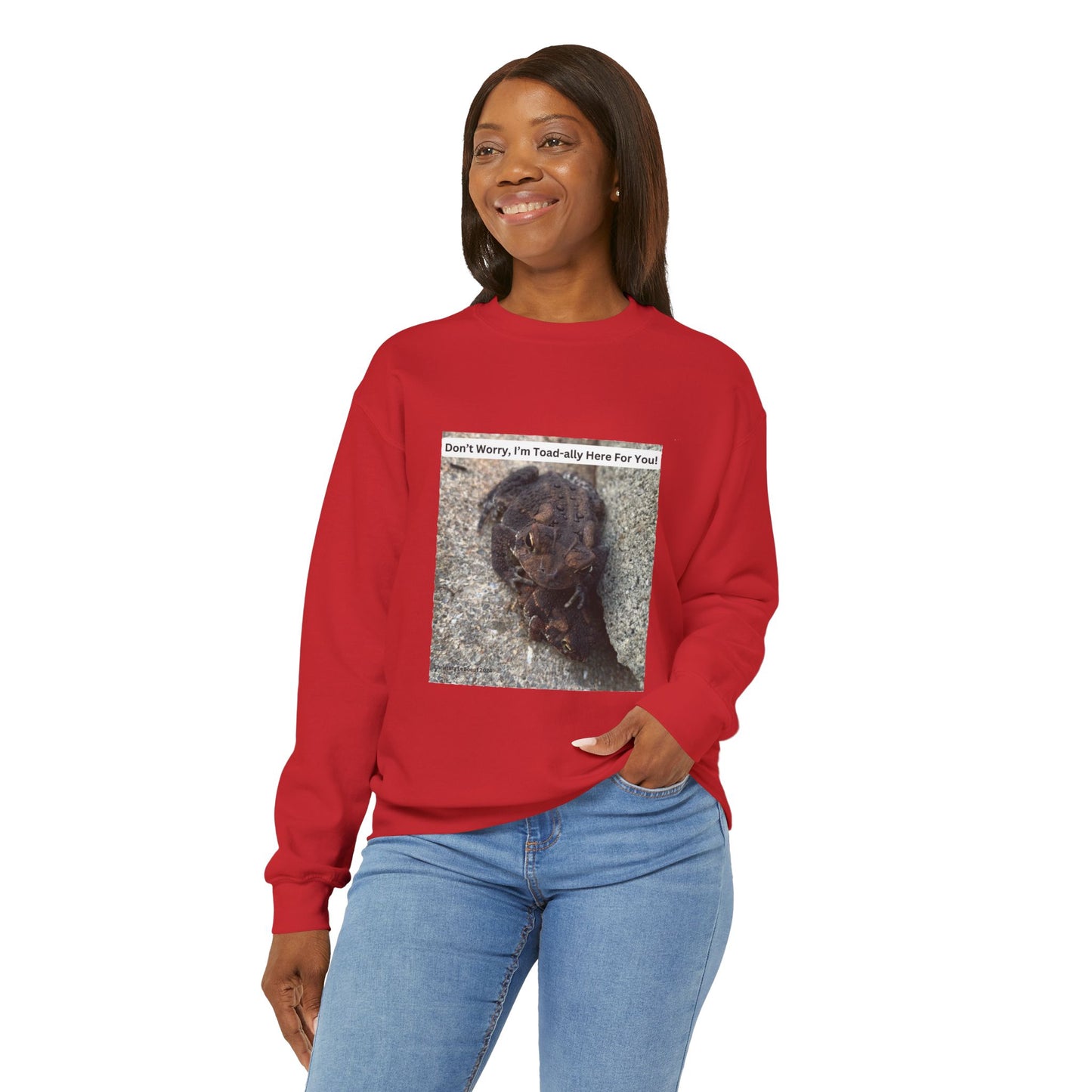 Sweatshirt: "Toad-ally Here For You" Unisex Heavy Blend