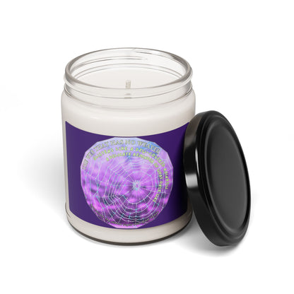 Nature-Themed Soy Candle- Featuring A Glistening Web And Poetry