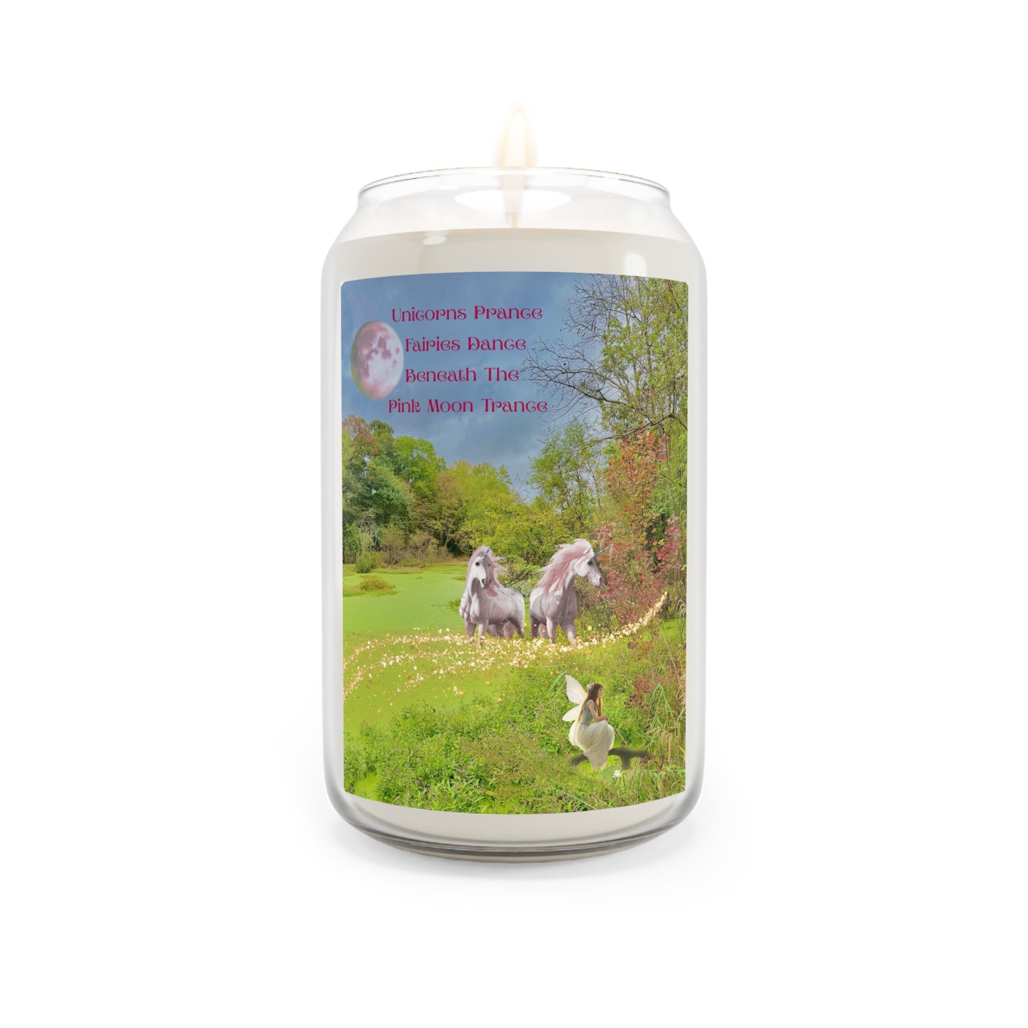 Scented Soy Candles-Whimsical Unicorn and Fairy Autumn Vibe Nature Scene