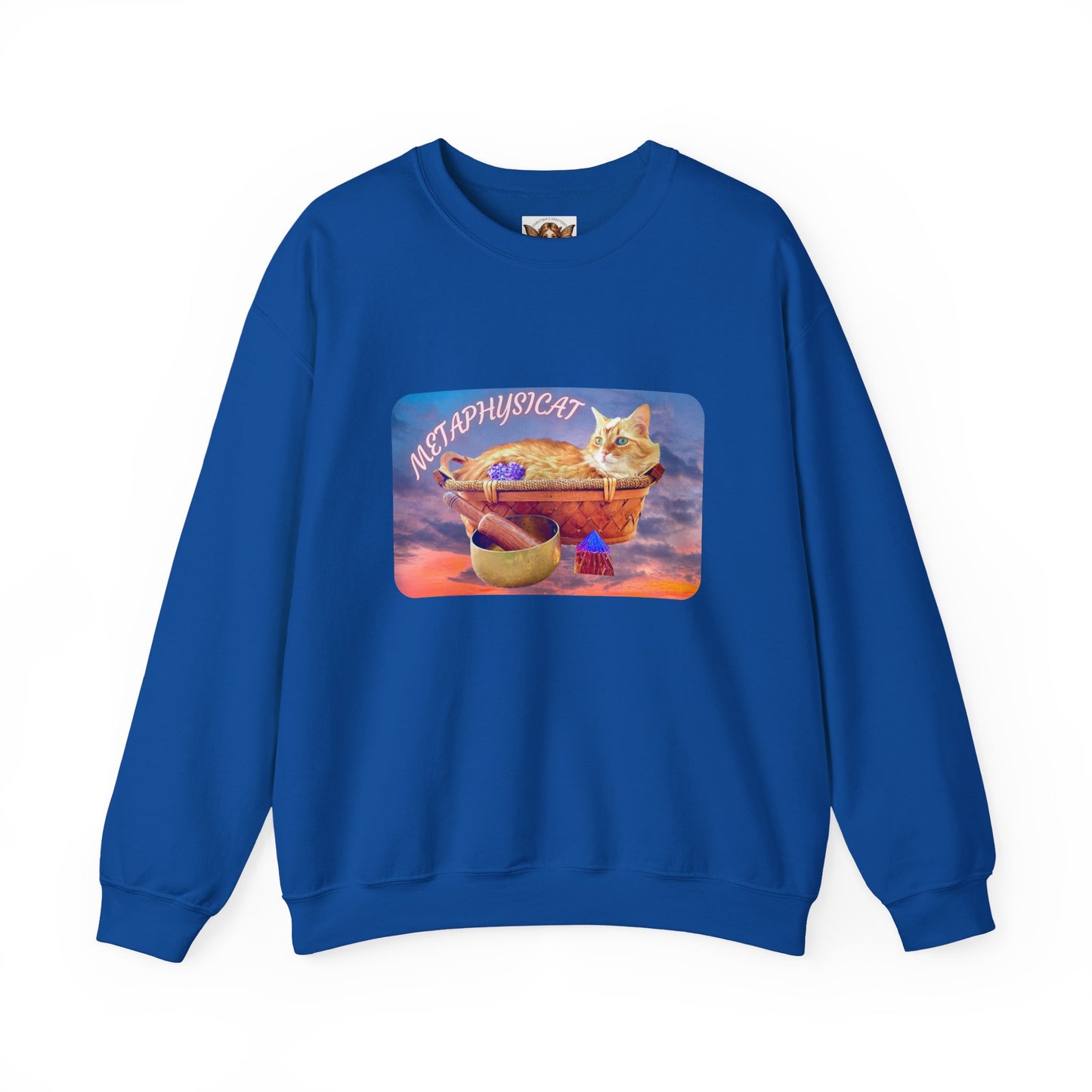Crewneck Sweatshirt- Metaphysical and Whimsical Design For Cat Lovers