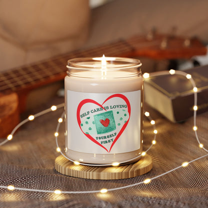 Soy Candle - Self-Care Inspirational Quote