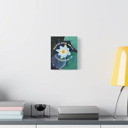 Canvas Art - Water Lily Design for Nature Lovers and Mindfulness Practices