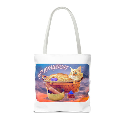 Mystical Tote Bag with Love for Cats Design