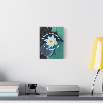 Canvas Art - Water Lily Design for Nature Lovers and Mindfulness Practices