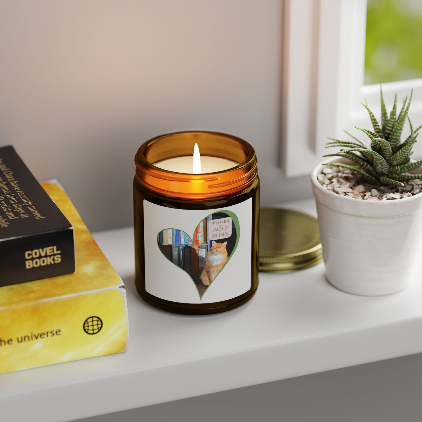 Purrs & Pages Unscented Candle